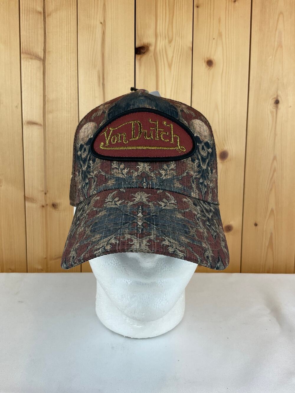 Von Dutch Tapestry Baseball Hat, Burgundy - One Size *NWT*